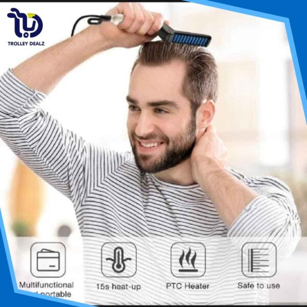 Beard Comb Straightner and Curler-KE Hair Straightner and Curler - Image 2