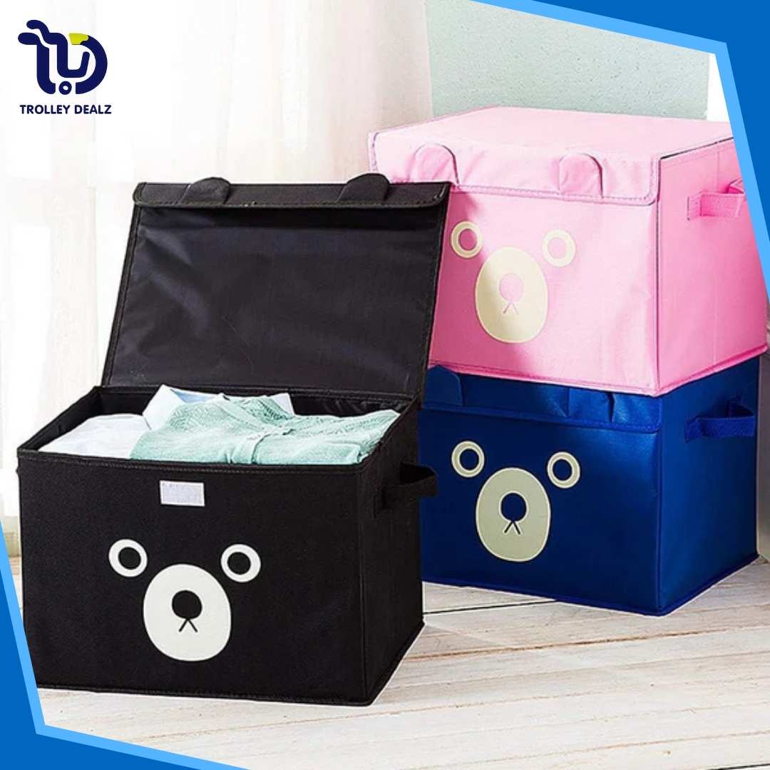 Cute Bear Foldable Storage Box – Multipurpose Organizer for Kids & Home - Image 8