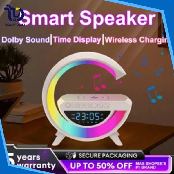 G Lamp Wireless Charger & Bluetooth Speaker Digital Alarm Clock - Image 11