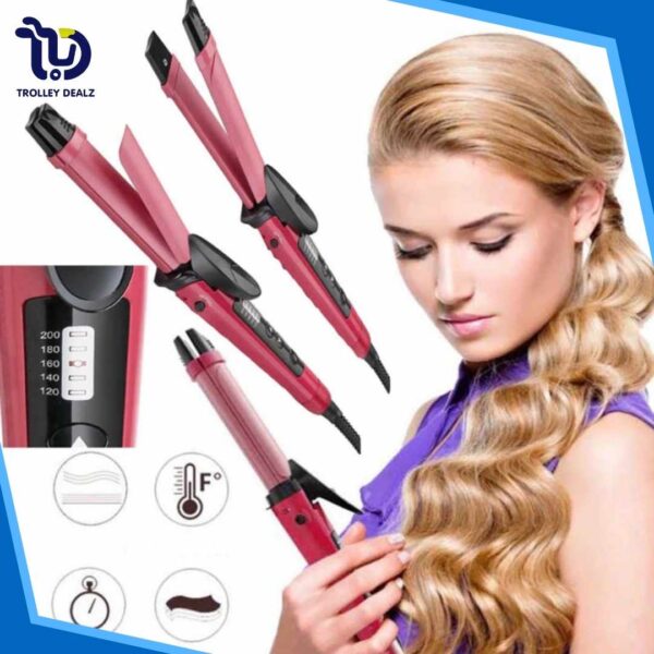Nova Professional 2 In 1 Hair Straightener & Curler Women Hair Styler Hair Beauty - Image 8