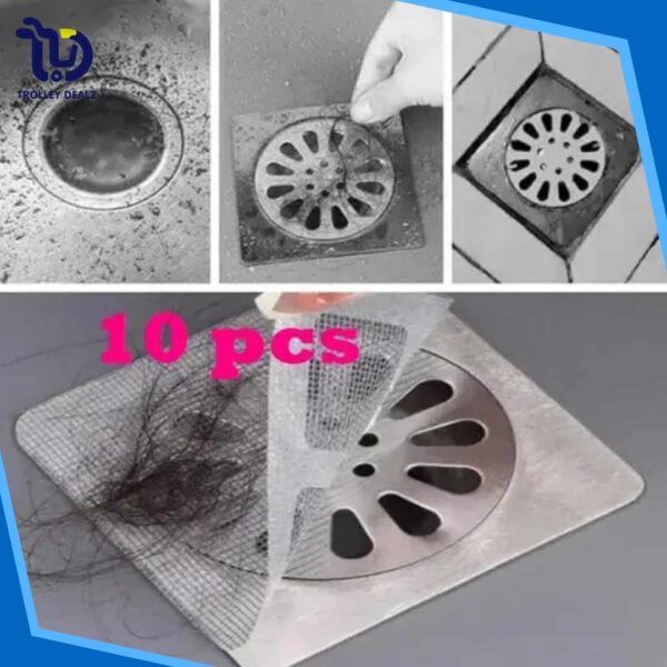 Pack of 20 Piece - Disposable Floor Drain Sticker Shower Drain Hair Catcher Cover Sink Strainers Anti-blocking Bathtub Mesh Filter Sticker