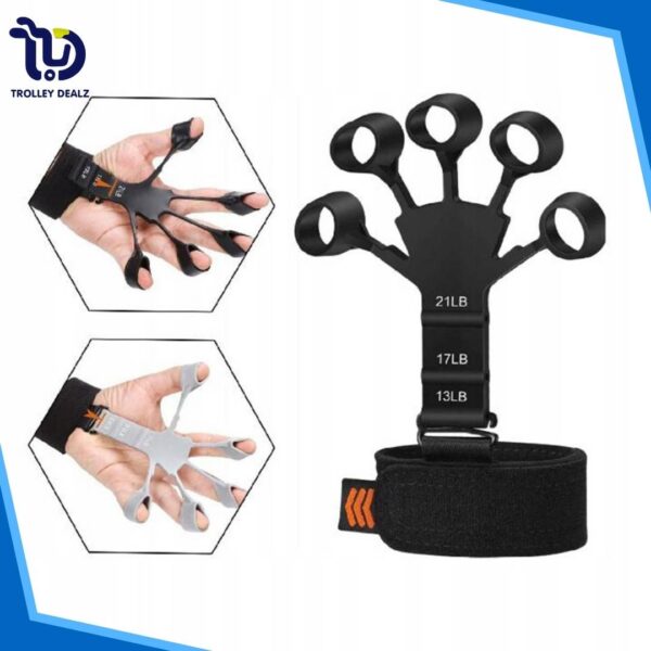 Finger Gripper Exercise Hand Strengthener Hand Trainer Black - Image 9