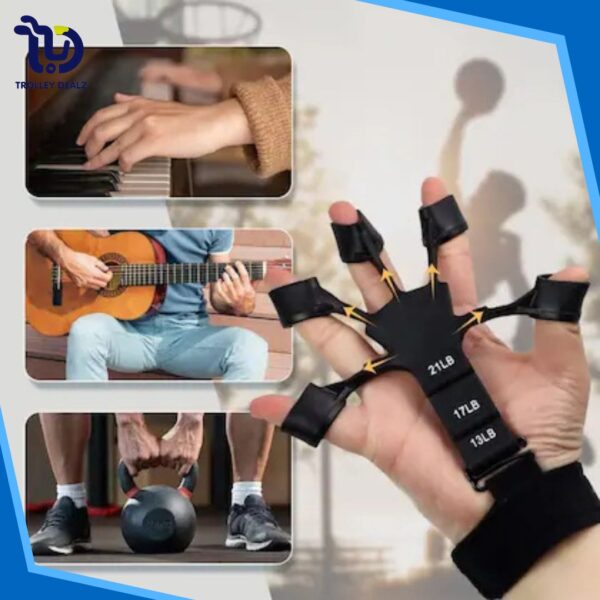 Finger Gripper Exercise Hand Strengthener Hand Trainer Black - Image 3