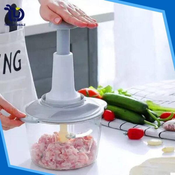 Manual Hand Chopper 1.5Lt Curved Stainless Steel Blades - Image 4