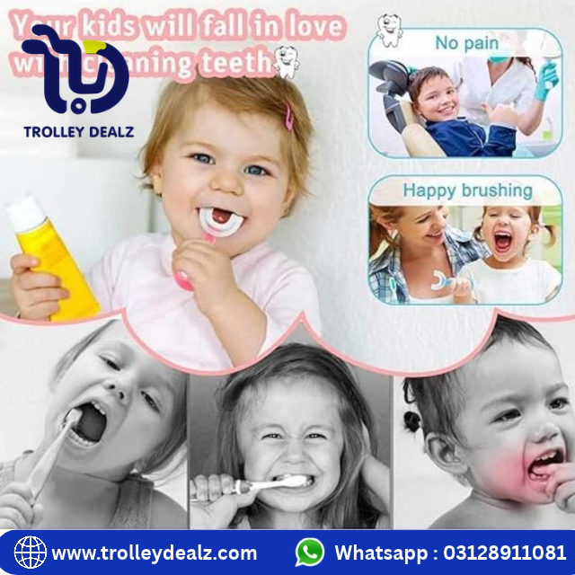 Pack Of 2 Baby Silicone Soft Tooth Brush For Kids 360° U Shape Tooth Brush - Image 7