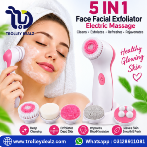 5 in 1 Face Facial Exfoliator Electric Massage Machine Care Cleanser Massager