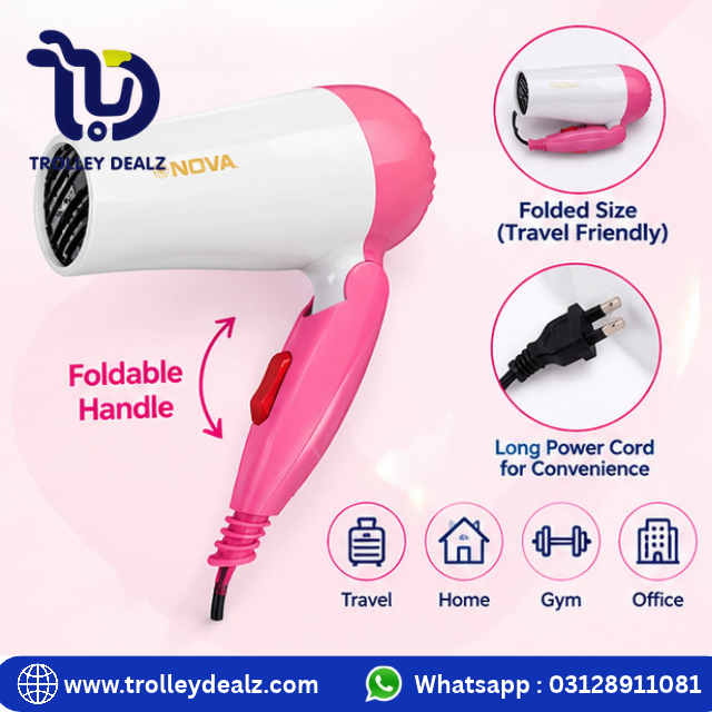 NOVA Hair Dryer – Foldable Mini Hair Dryer - Image 6