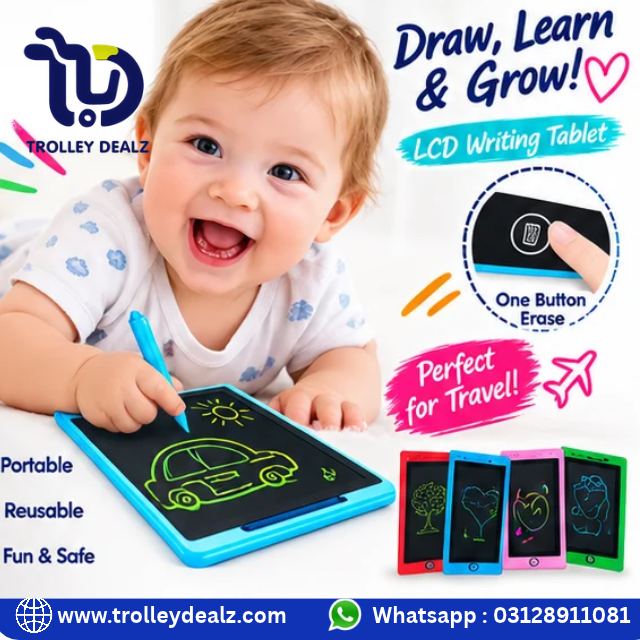 LCD Writing Tablet/Pad for Kids Erasable E-Writer Digital Drawing Board - Image 4