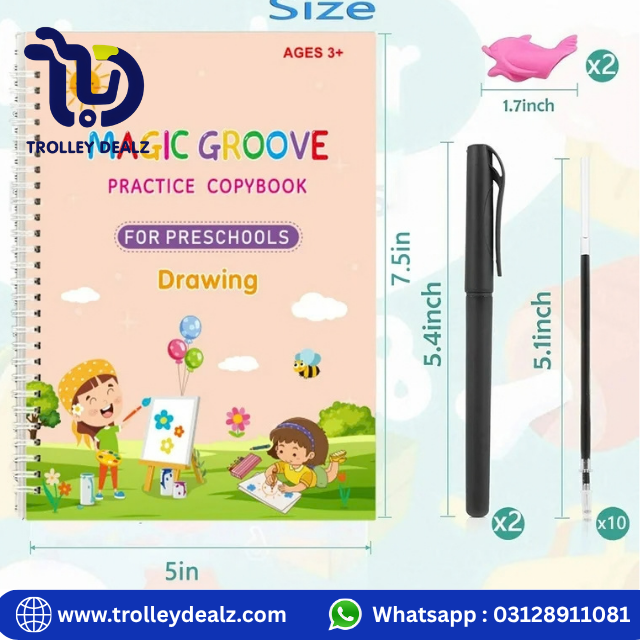 Magic Practice Copybook Set – Reusable Handwriting Workbook for Kids (4 Pack) - Image 4